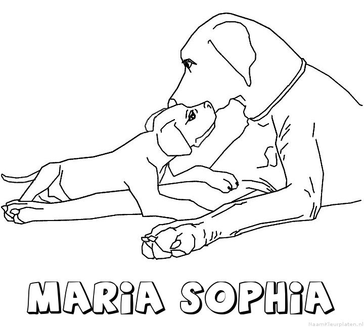 Maria sophia hond puppy kleurplaat